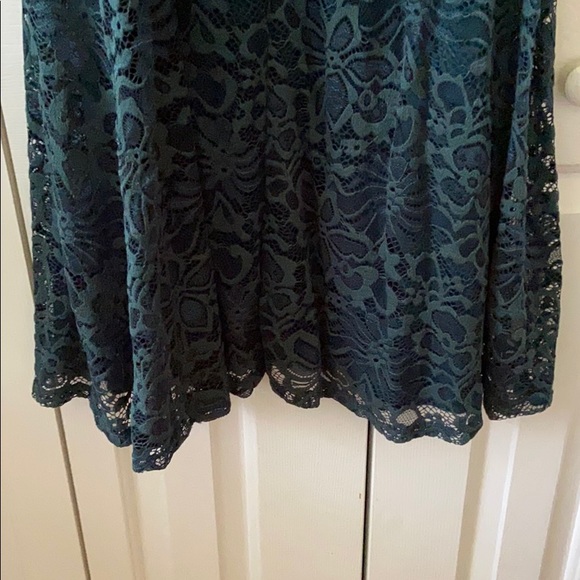 Blue Lace Plus Size Dress - Picture 7 of 8